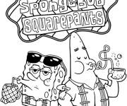 Coloriage Bob l'éponge et Patrik dans Spongebob Squarepants