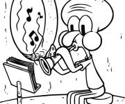 Coloriage Carlo aime la musique