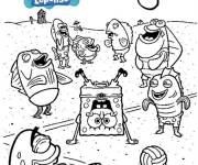 Coloriage Dessin anim&eacute; Bob l'&eacute;ponge