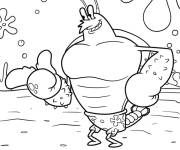 Coloriage Larry le homard de Spongebob