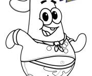 Coloriage Le petit patrik de film Spongebob on the run