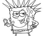 Coloriage Le rocker Bob l'&eacute;ponge