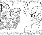 Coloriage Les amis de Spongebob