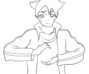 Coloriage et dessins gratuit Boruto dessin&eacute; &agrave; la main à imprimer