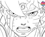 Coloriage Boruto en plein action