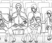 Coloriage Boruto et les personnages principaux de l'anime Naruto
