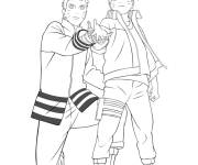 Coloriage Boruto et Naruto