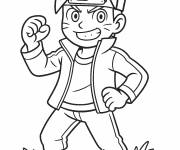 Coloriage Boruto Uzumaki de Naruto next generations style cartoon