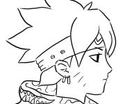 Coloriage Boruto vue de gauche