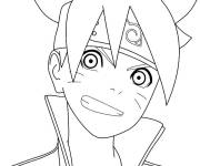 Coloriage et dessins gratuit La surprise sur le visage de Boruto à imprimer