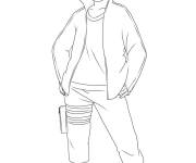 Coloriage et dessins gratuit Profil de Boruto à imprimer