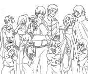 Coloriage Tous les personnages de Boruto