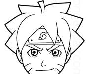 Coloriage Visage de Boruto