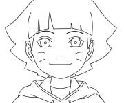 Coloriage et dessins gratuit Visage de Uzumaki Himawari à imprimer