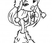 Coloriage Bratz en Hiver