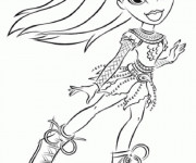 Coloriage Bratz fait du Ski