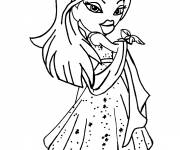 Coloriage Bratz fière de sa robe