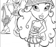 Coloriage Bratz Jade et Sasha