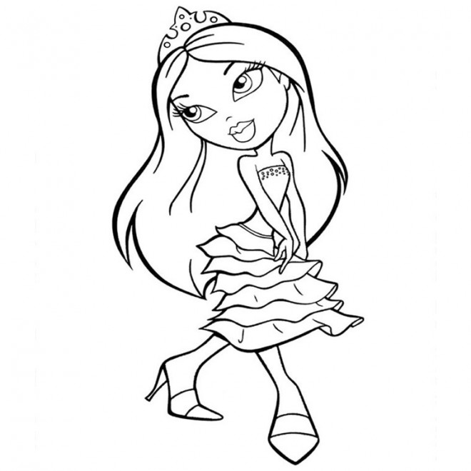 Coloriage et dessins gratuits Bratz Princesse à imprimer