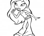 Coloriage Bratz se maquille