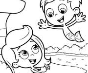 Coloriage et dessins gratuit Bubulle Guppies avec Molly à imprimer