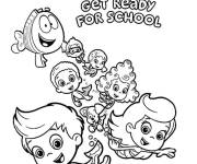 Coloriage Bubulle Guppies et la rentr&eacute;e scolaire
