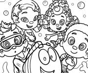 Coloriage Bubulle Guppies Oona, Deema, Nonny, Goby et M. Groupeur