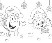 Coloriage et dessins gratuit Bubulle Guppies pendant le Noel à imprimer