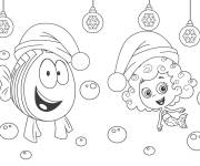 Coloriage Bubulle Guppies pendant le Noel