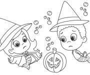 Coloriage et dessins gratuit Bubulle Guppies pour l'Halloween à imprimer
