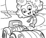 Coloriage et dessins gratuit Deema et sa belle voiture à imprimer