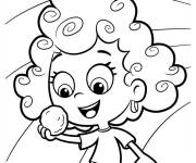 Coloriage Deema mange un morceau