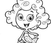 Coloriage et dessins gratuit Deema rigolette Bubulle Guppies à imprimer