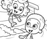 Coloriage Goby joue avec Deema