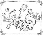 Coloriage La plage de bubulle guppies