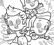 Coloriage Les amis Gil, Zooli, Molly et Bubulle Guppies
