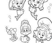 Coloriage  Les guppys et les m&eacute;tiers 
