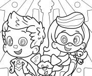 Coloriage Les héros Molly, Gil et Bubble Puppy 