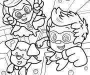 Coloriage Les super-héros Molly, Gil et Bubulle Puppy