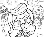 Coloriage Molly chante dans le groupe Bubulle Guppies