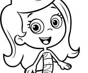 Coloriage Molly de dessin anim&eacute; Bubble Guppy