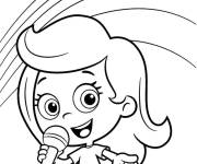 Coloriage Molly en chantant de Bubble Guppies