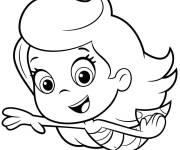 Coloriage Molly en nageant 
