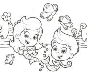 Coloriage Molly et Gil et les papillons