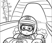 Coloriage Nonny a remport&eacute; la course