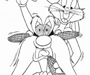 Coloriage et dessins gratuit Bugs Bunny boomerang dessin animé à imprimer
