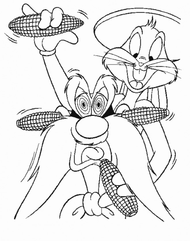 Coloriage et dessins gratuits Bugs Bunny boomerang dessin animé à imprimer