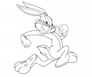Coloriage Bugs Bunny court