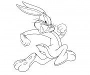 Coloriage et dessins gratuit Bugs Bunny court à imprimer