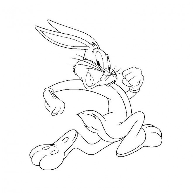 Coloriage et dessins gratuits Bugs Bunny court à imprimer